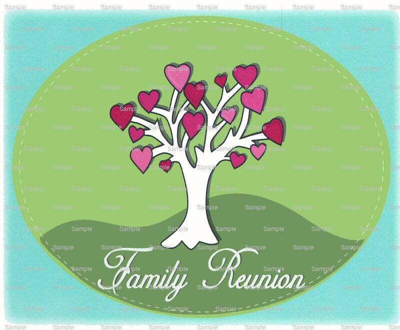 Family Reunion Tree ~ Edible 2D Fondant Cake Cupcake Topper ~ D3035 *