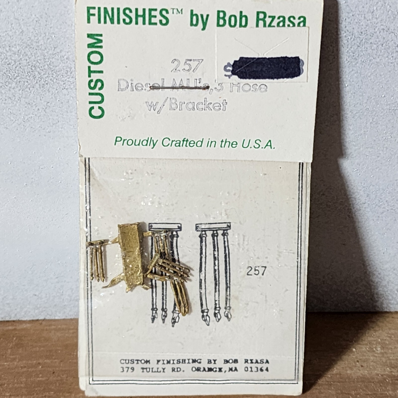 Custom Finishes by Bob Rzasa 257 Diesel MU Hoses with Bracket HO Detail Parts