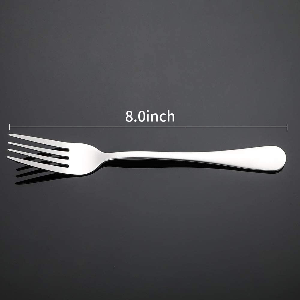 Forks Silverware, Dinner Forks 8 Inches, Forks Set of 12 Premium Food Grade Sta