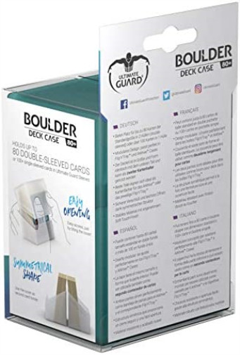 Ultimate Guard UGD010688 Boulder Deck Case 80+ Standard Size Box, Malachite, S M