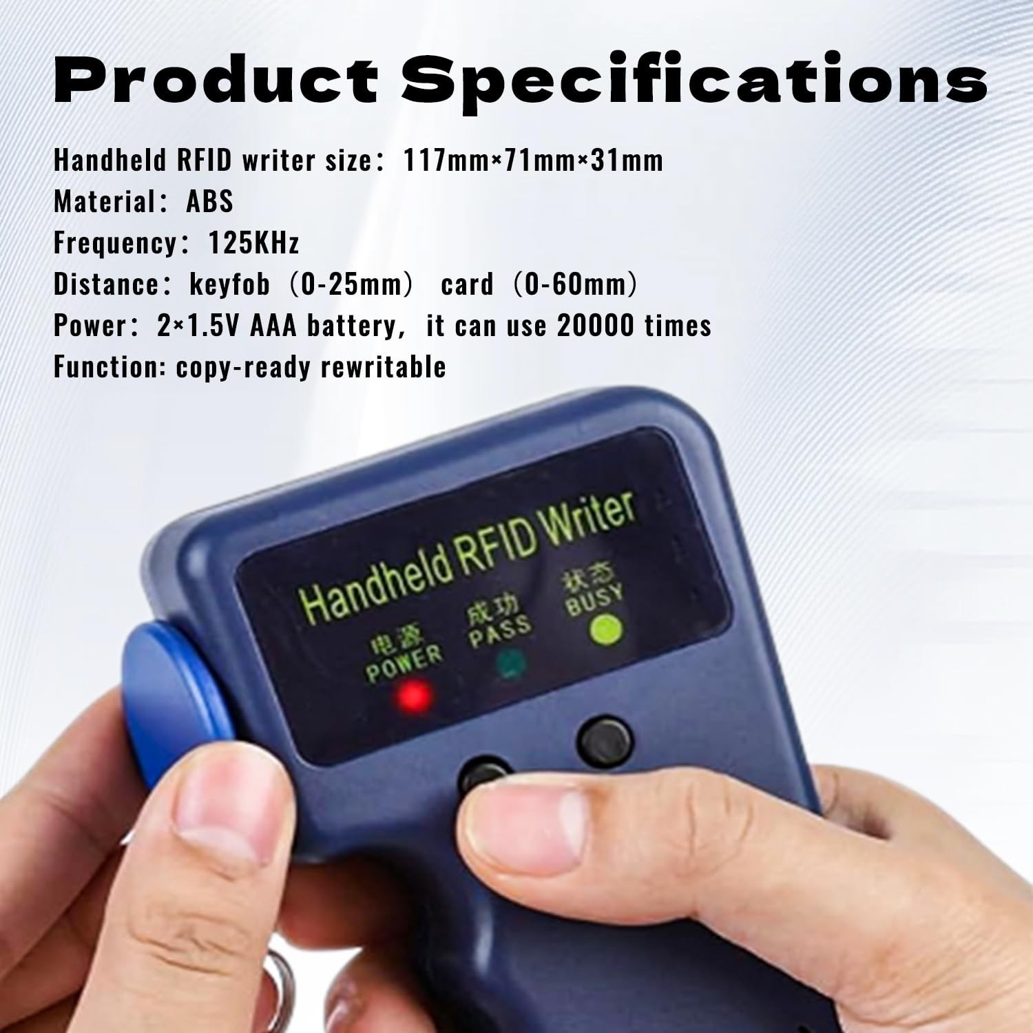 Handheld Copier RFID Reader Rewriter Smart ID Card Duplicator 125KHz Intellig...
