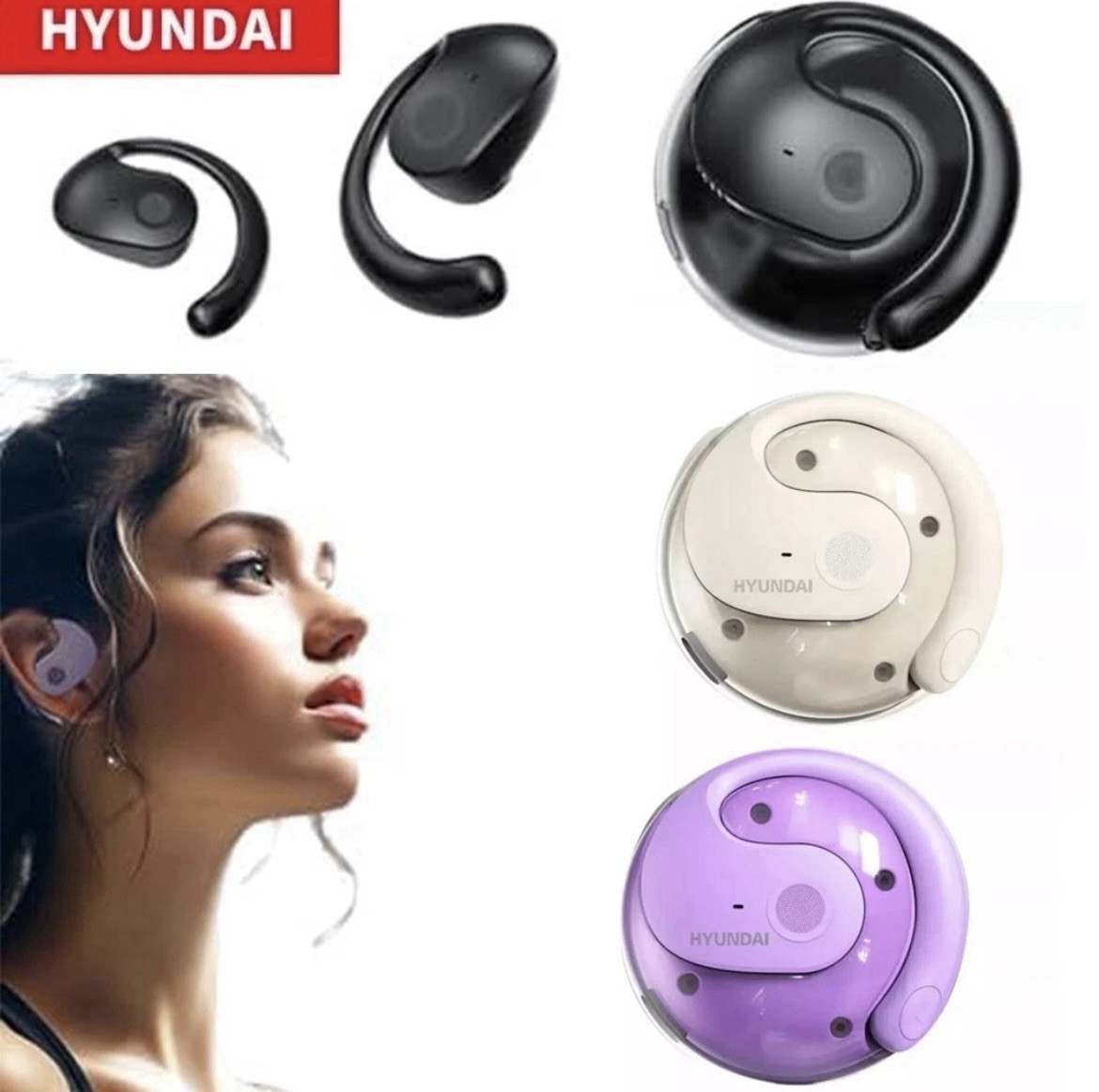 Hyundai HY-T26 Bluetooth 5.4 Earphones OWS Sports Wireless Headphones NEW IN BOX
