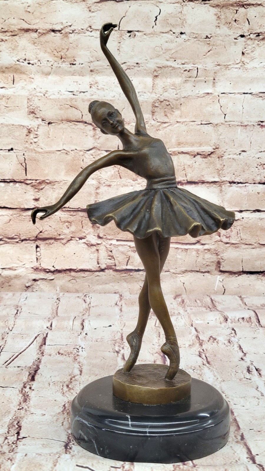 Signed Original Miguel Lopez(Milo) Prima Ballerina Genuine Solid Bronze Decor