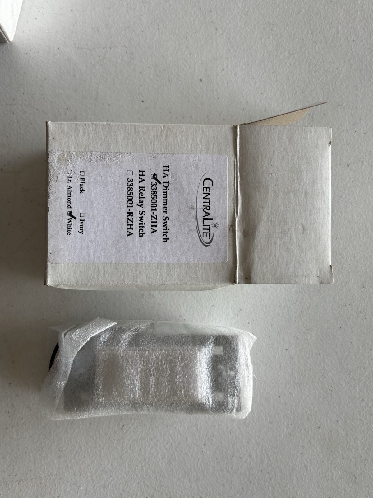 Centralite Dimmer Switch White 3385001-ZHA HA Relay Switch