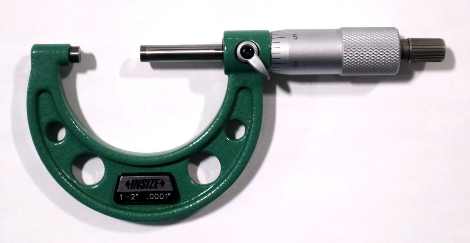 INSIZE 1-2" OUTSIDE MICROMETER, 0.0001" GRADUATION       3203-2A