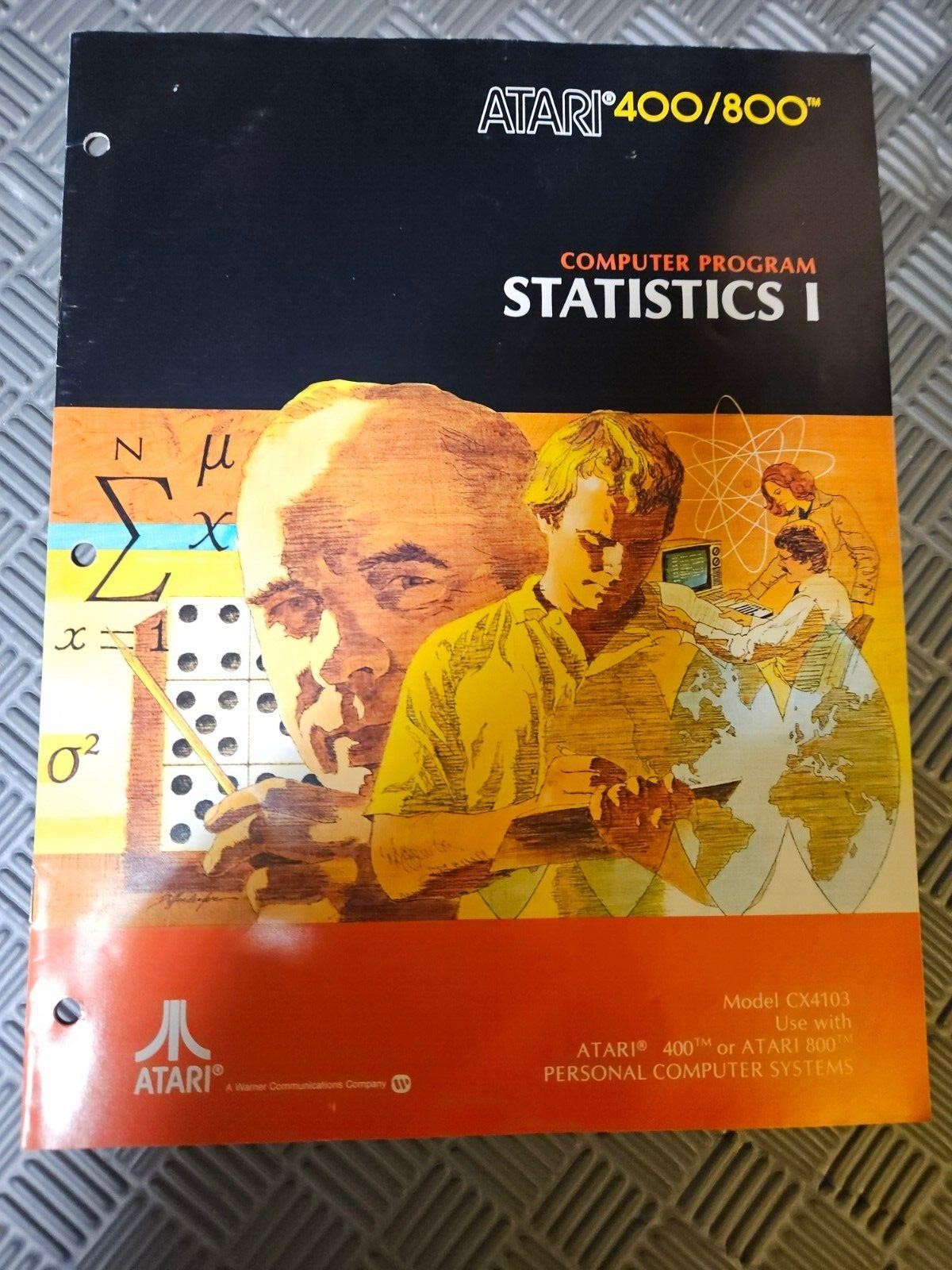 STATISTICS I Cassette by Atari for Atari 400