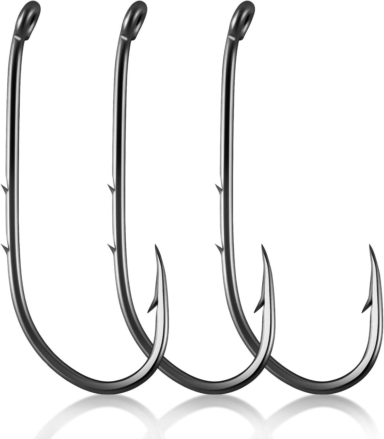 100 Pack High Carbon Steel Baitholder Fishing Hooks - Ideal for Walleye, Trout