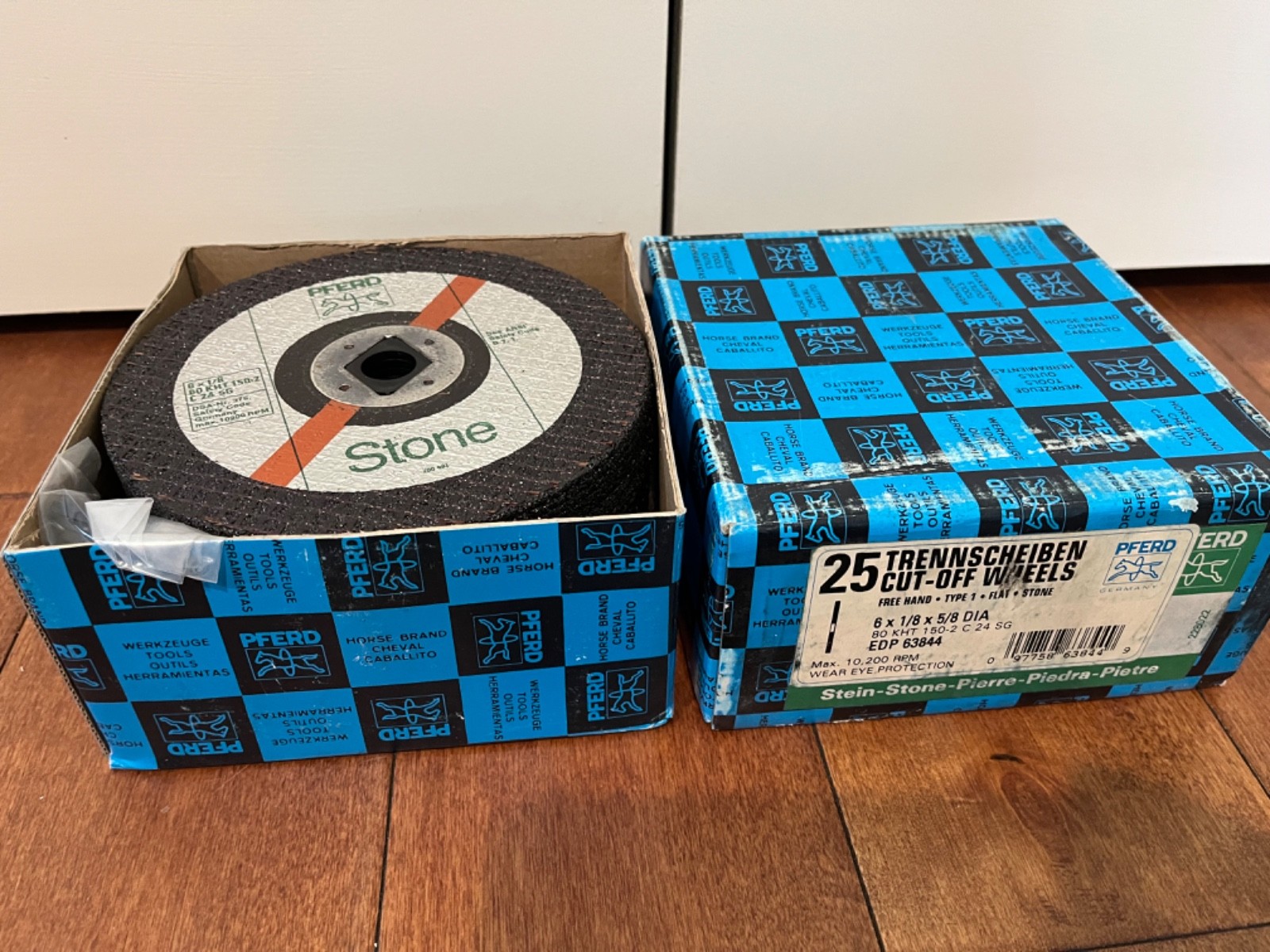 Pferd EDP 63844 Cut Off Wheels Stone 6"x1/8"x5/8"  (25 Pack) Made in Germany