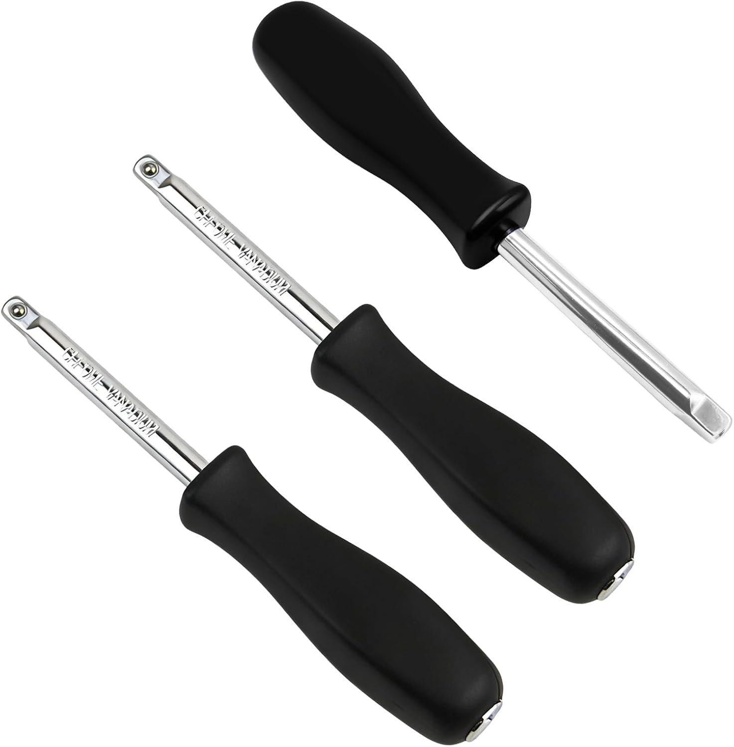 1/4" Driver Handle Spinner Screwdriver Extension Socket Bit Tool Black 3 Pack