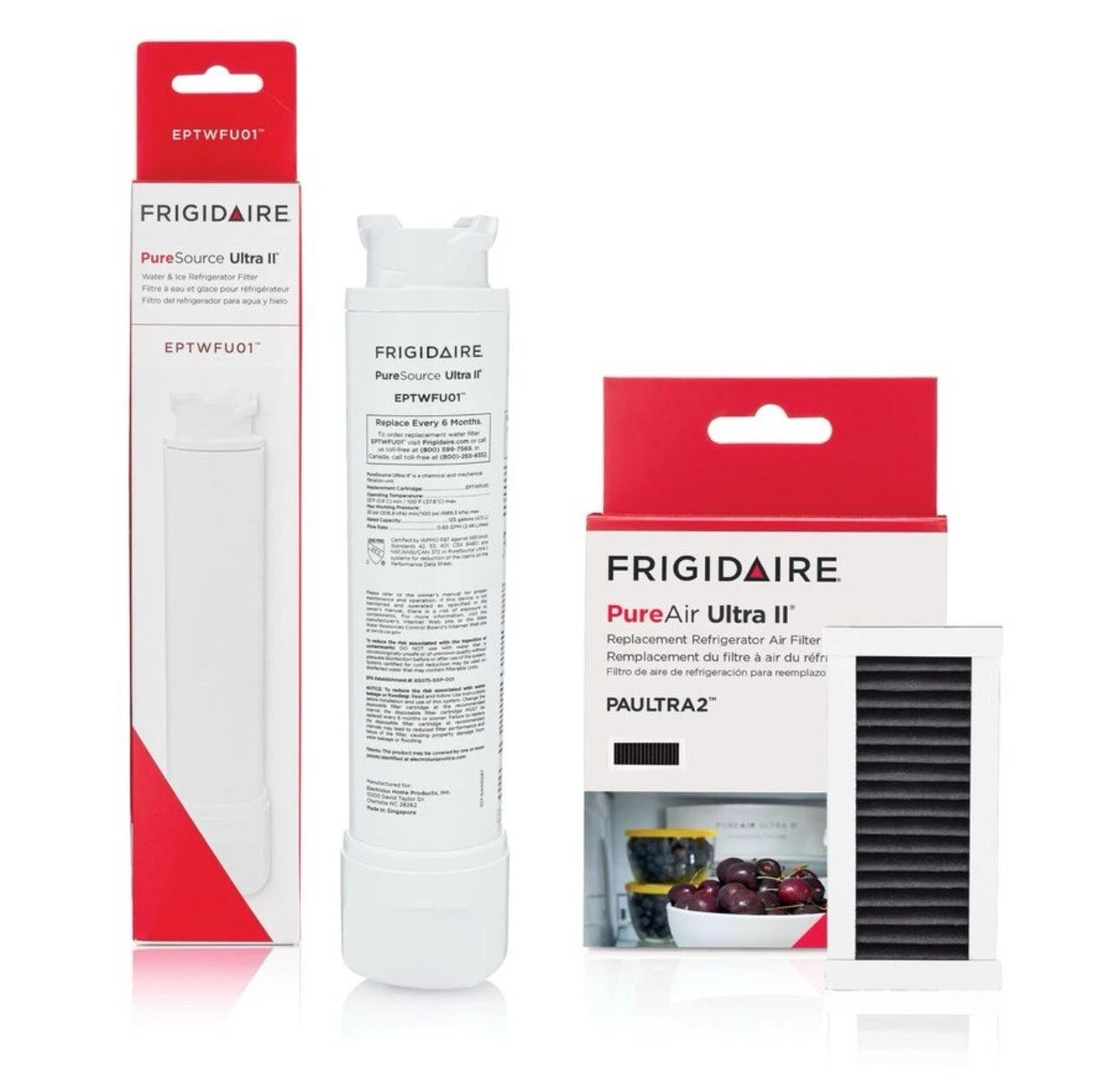 Frigidaire EPTWFU01 PureAir Ultra II PAULTRA2 Water & Air Filter Combo Kit