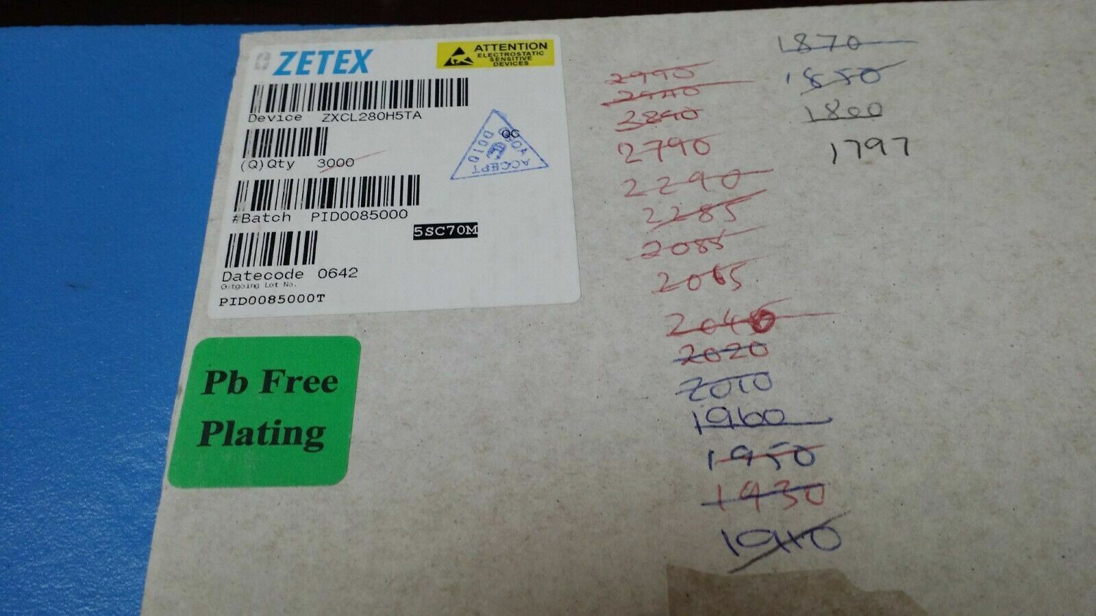 (10) ZXCL280H5TA Linear Voltage Regulator IC Positive Fixed 1 Output 150mA SC-7