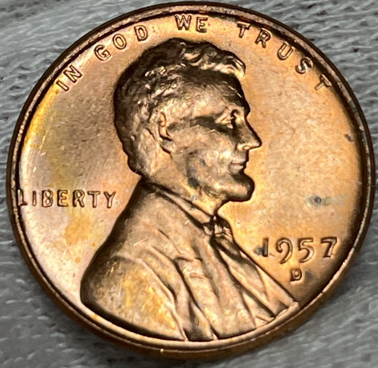 1957 D/D Wheat Penny Errors DDO Die Clash Uncirculated #1