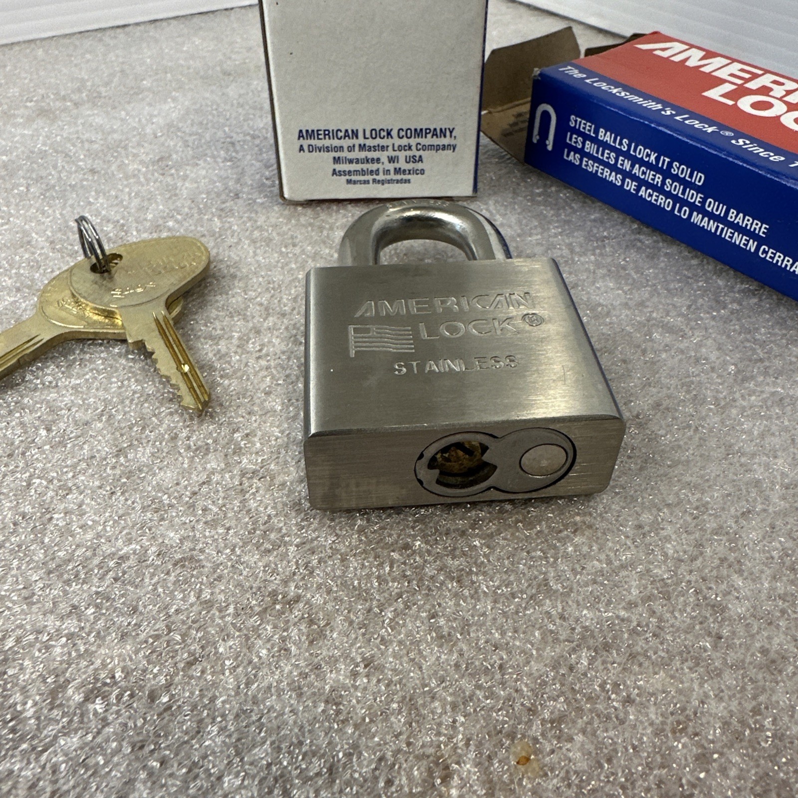 3 American Lock Padlocks A5460WP6KA keyed alike solid stainless steel bodies