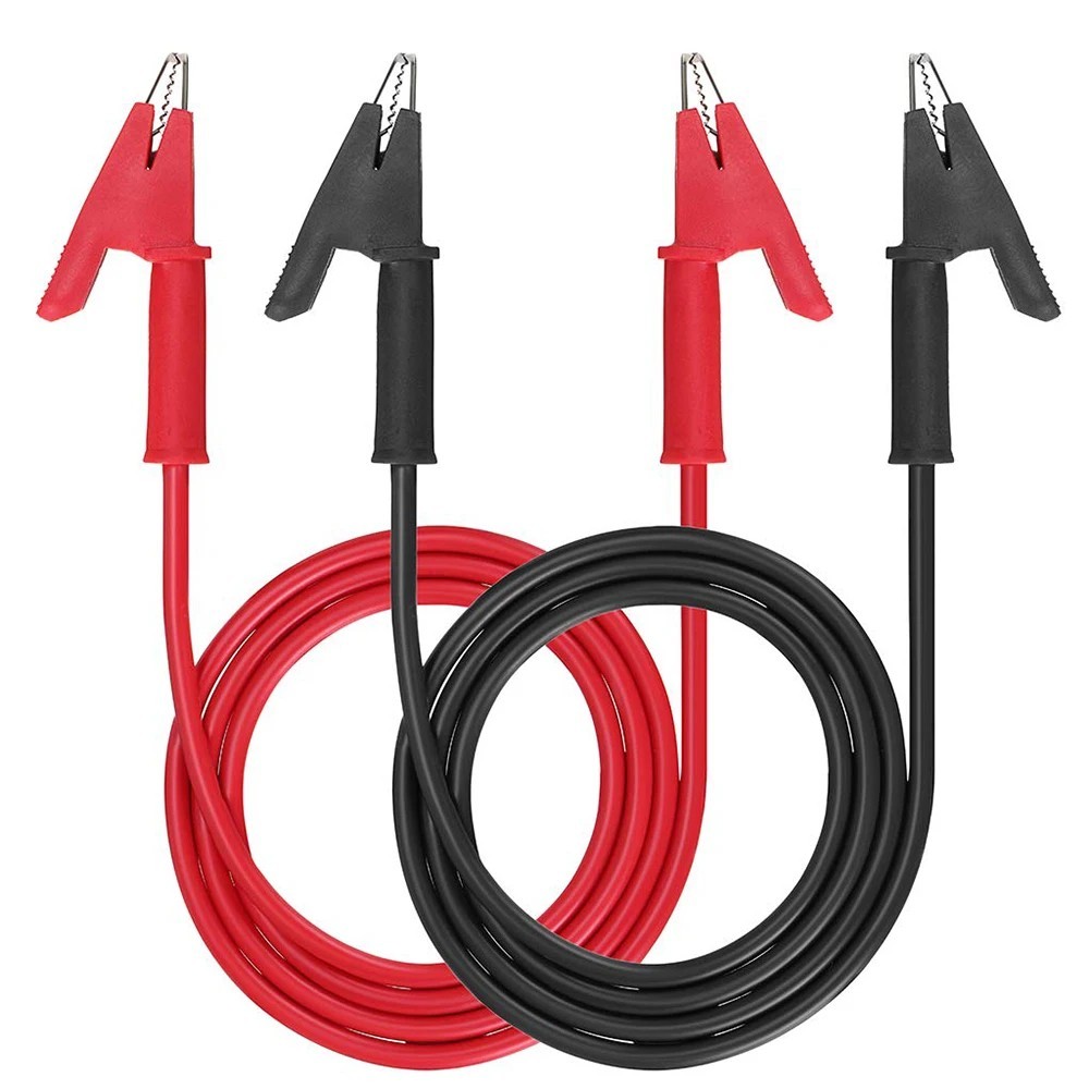 2PCS Alligator Clips Electrical Multimeter Test Leads 1500V/15A Jumper Wire Set