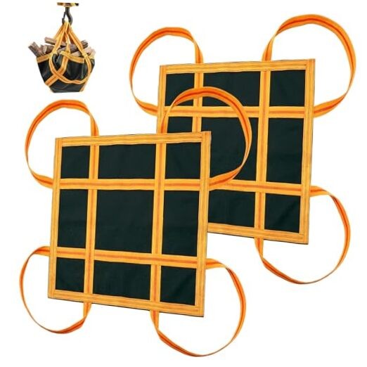 2 Pcs Heavy-duty Cargo Lifting Pad Net, 1 x 1 M/ 3.28 x 3.28 ft, 2204 Lbs Load