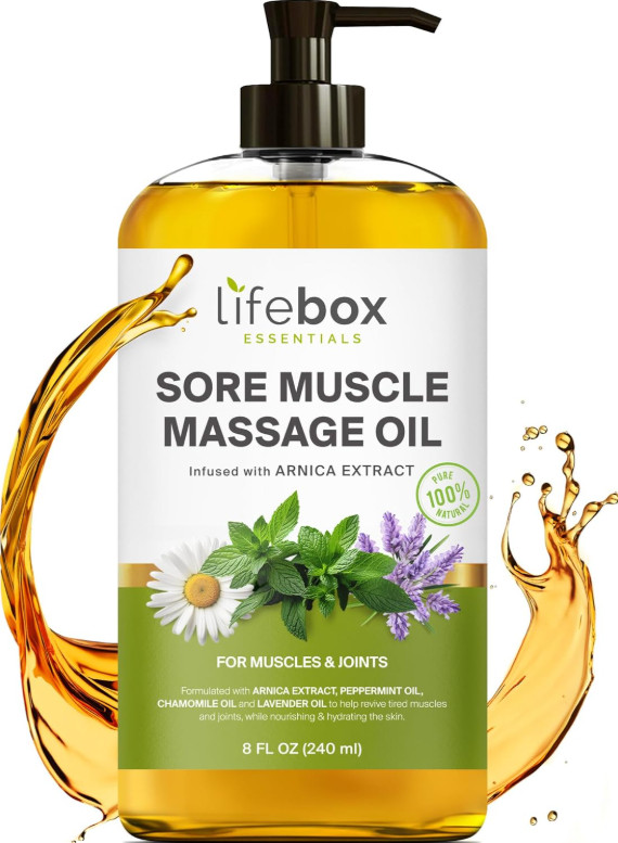 MAJESTIC PURE Arnica Sore Muscle Massage Oil for Body - Natural Therapy ⭐️⭐️⭐️⭐