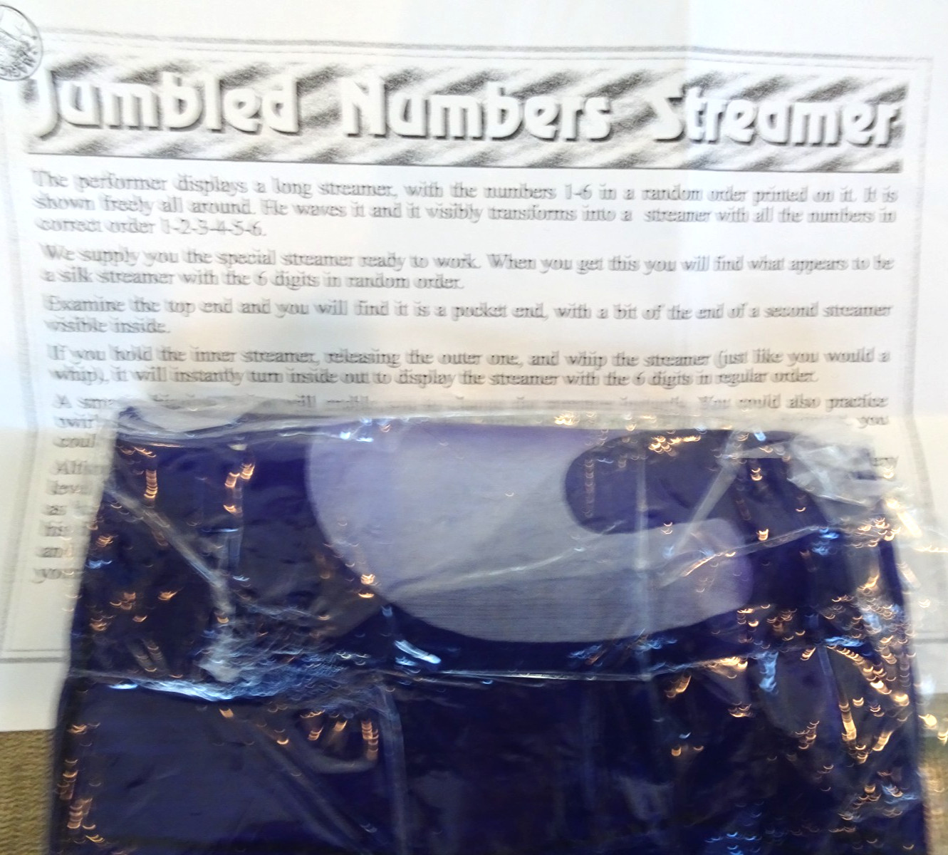 MAGIC - Jumbled Numbers Shake Streamer W/Instructions - Mixed to in sequence