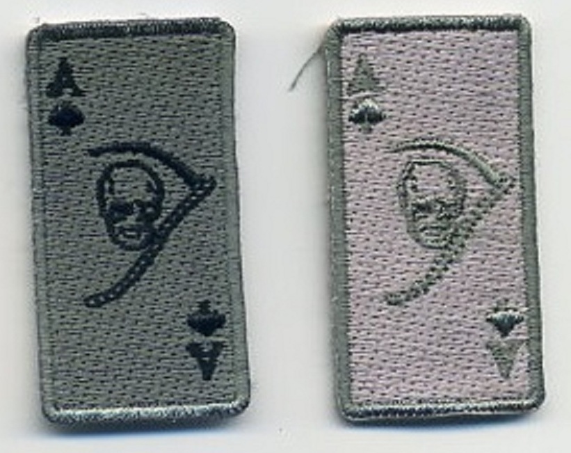 ELITE PROFESSIONAL JSOC USMC OPERATOR burdock-vêlkrö 2" 2-TAB: Ace Death Skull