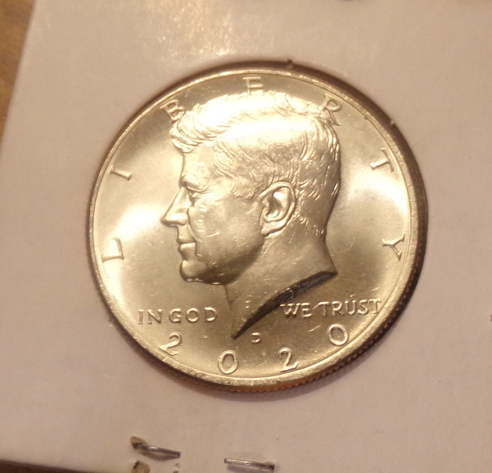 2020-D  KENNEDY HALF DOLLAR WITH ERRORS  (DDR) DOUBLING ON STATES, STARS ETC AU+