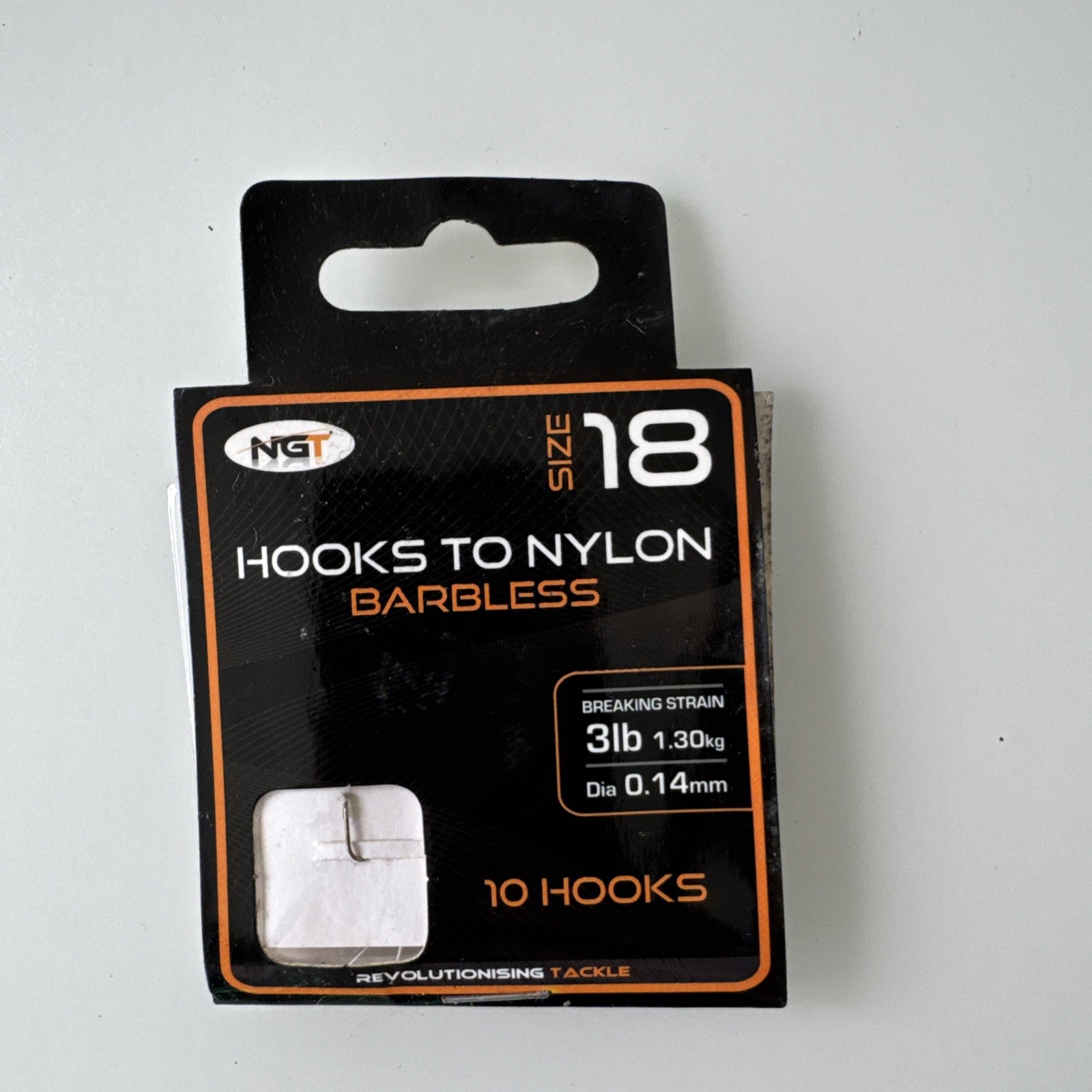 Fishing Ready Tied Hooks To Nylon Barbless Size 18 3lb 10 Hooks