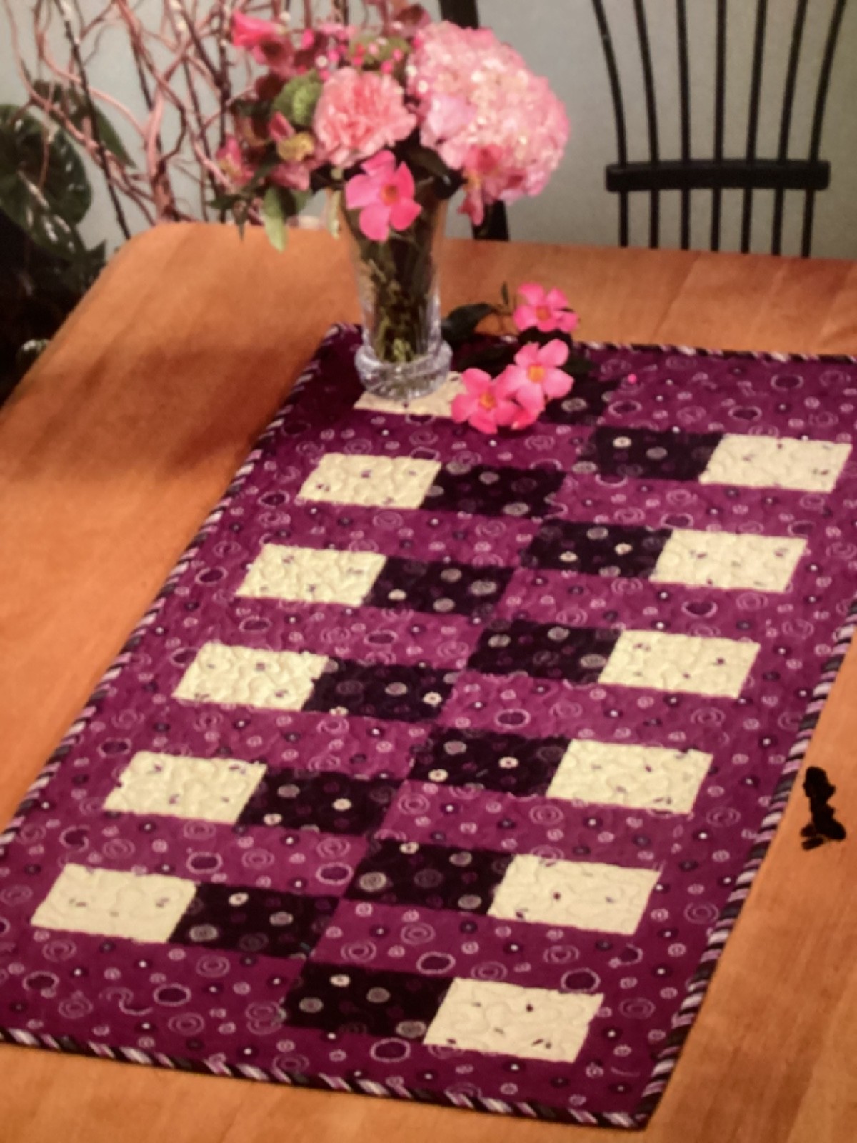 PATTERN CARD Fat Quarter Brick Quilt Table Runner NEW Dragonfly Fiberart EASY