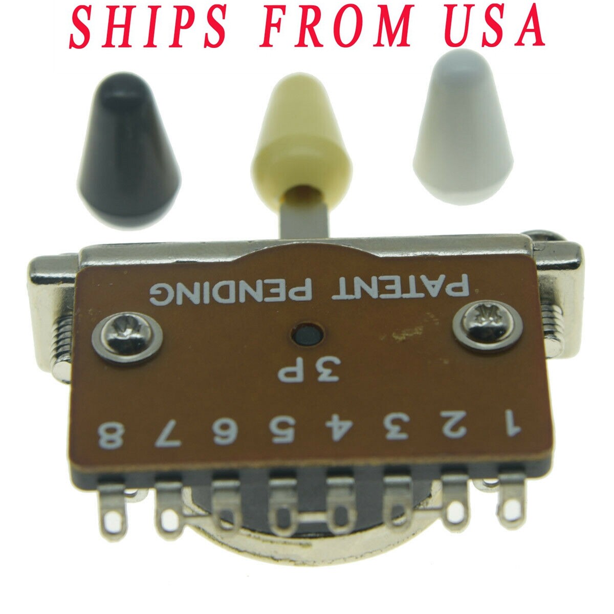 KAISHDie-cast 3Way GuitarPickup Selector Switch for Strat/Tele w/ 3Plastic Tip