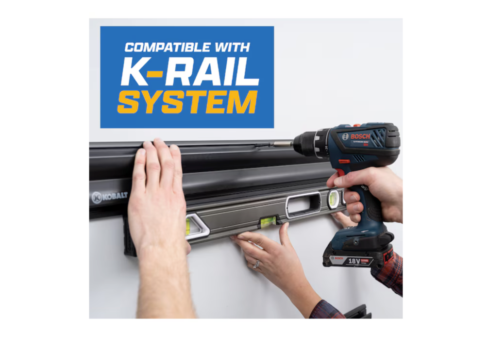 Kobalt 32-in Black Plastic Storage Rail Multipurpose Garage Wall Organizer Home