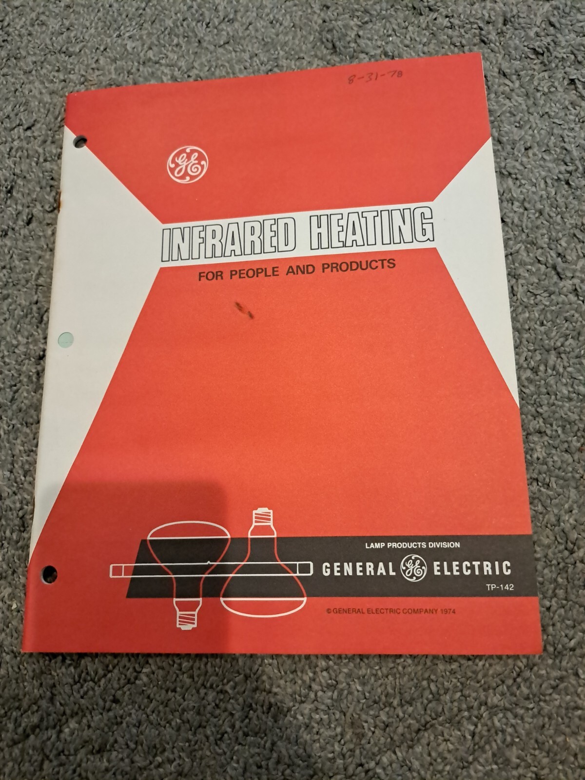 GE General Electric Infrared Heating for people and products Catalog 1974 TP-142