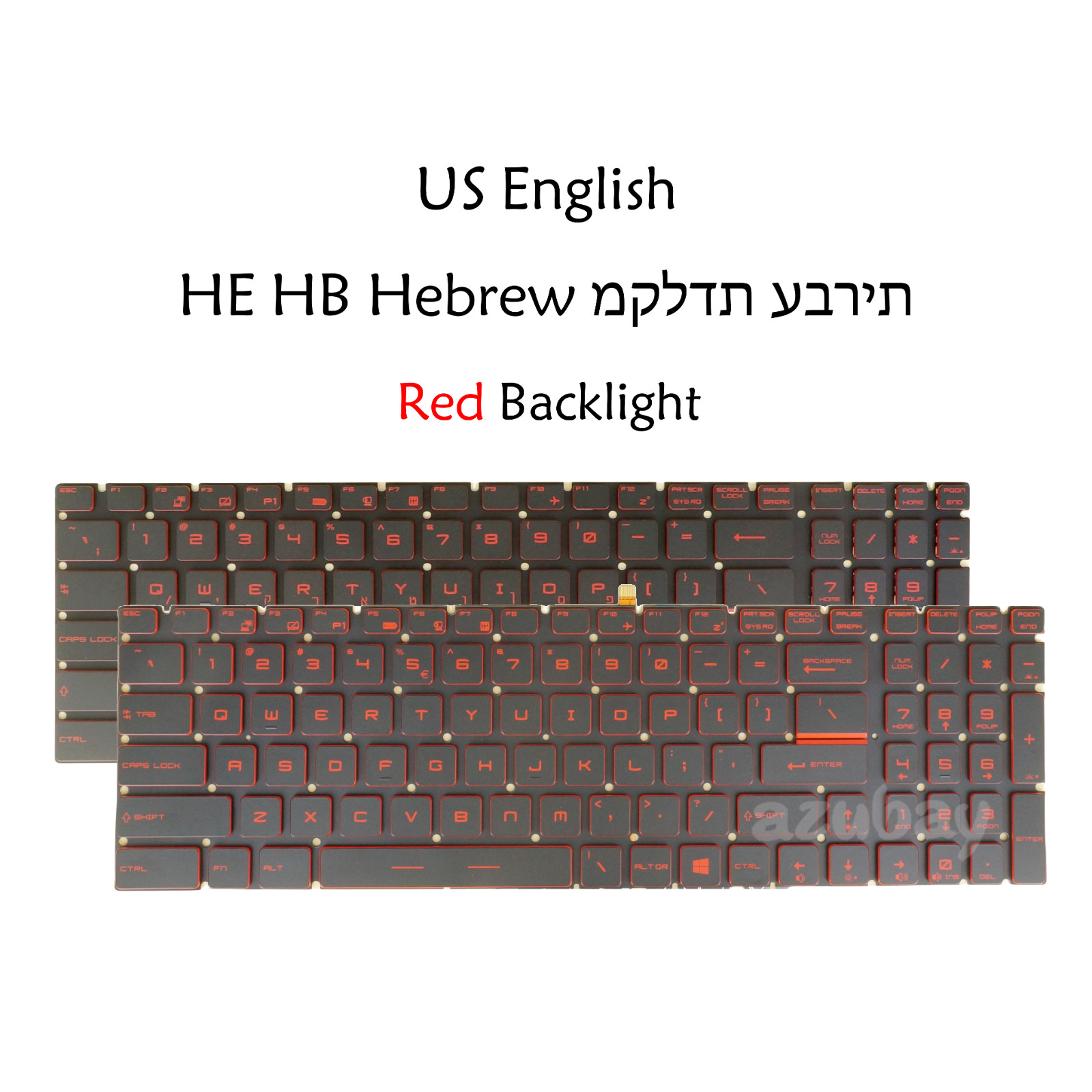 Keyboard For MSI MS-17F1 MS-17F2 MS-17F3 MS-17F4 MS-17FK V143422KK1, Red Backlit