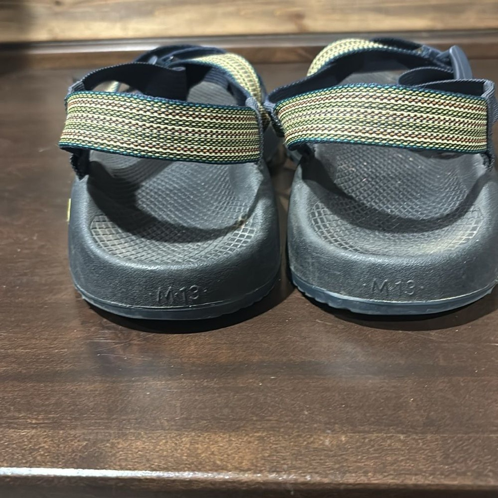 Chaco Yellow Green Adjustable Strap Z Classic Sandals Size 13