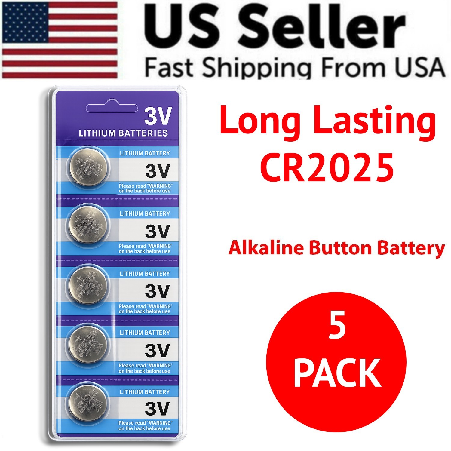 5 x Fresh CR 2025 CR2025 ECR2025 BR2025 LITHIUM COIN CELL Battery Exp 2029 NEW