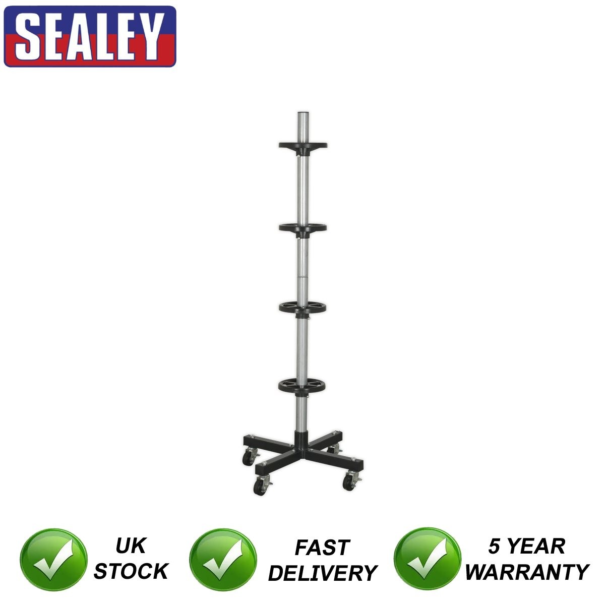 Sealey Wheel Storage Trolley 100kg Capacity STR004