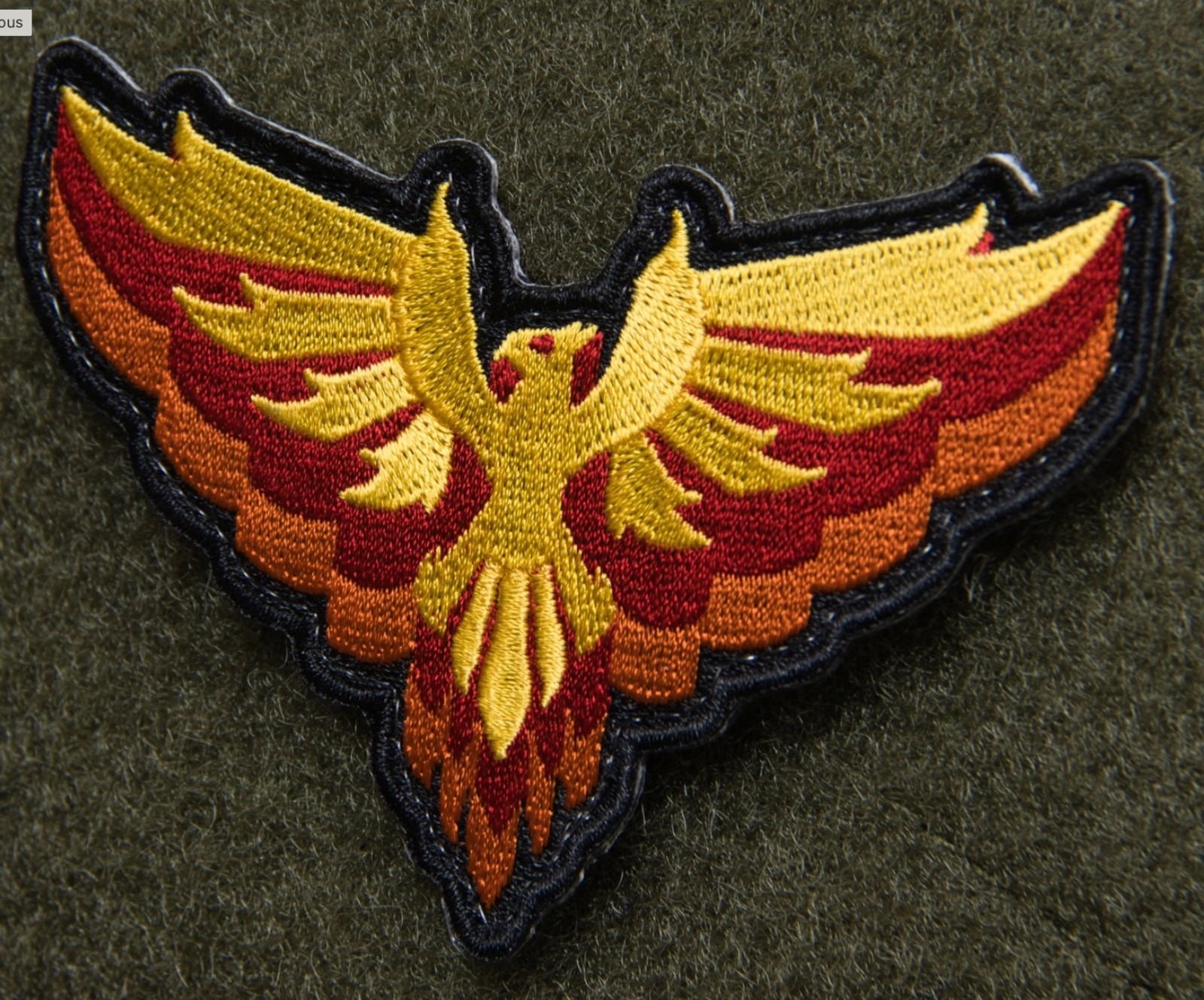Milspec Monkey MSM Morale Patch Nylon - PHOENIX - FIRE2 Full Color NEW!