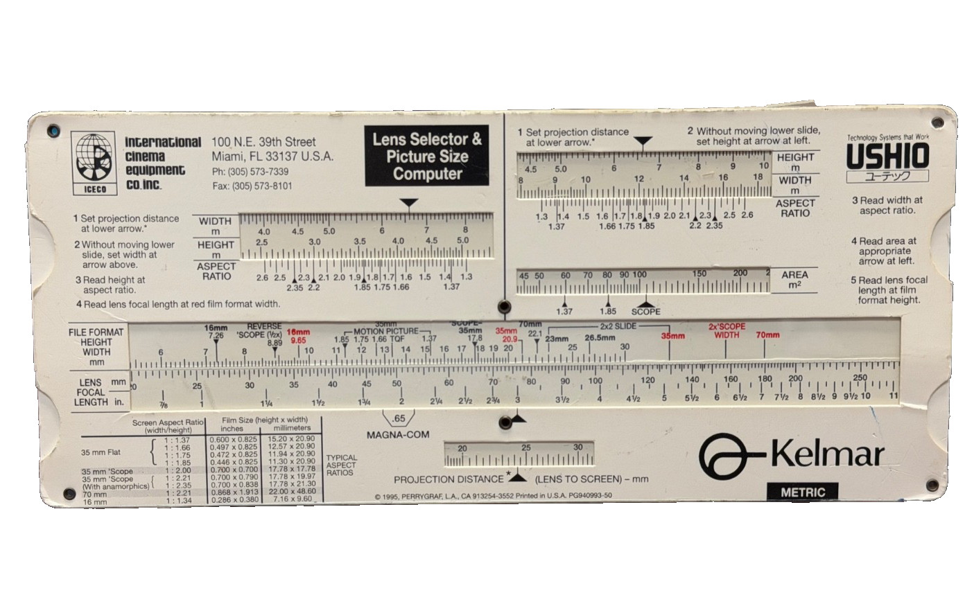 ICECO 16-35-& 70mm Lens & Screen Calculator-New