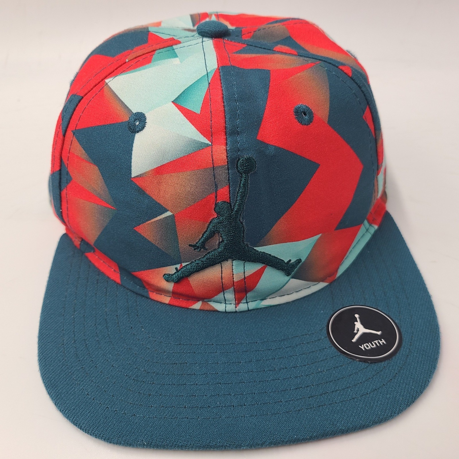 Youth Jordan Hat Snapback Blue Red Geometric Air Jumpman Logo Basketball Boys