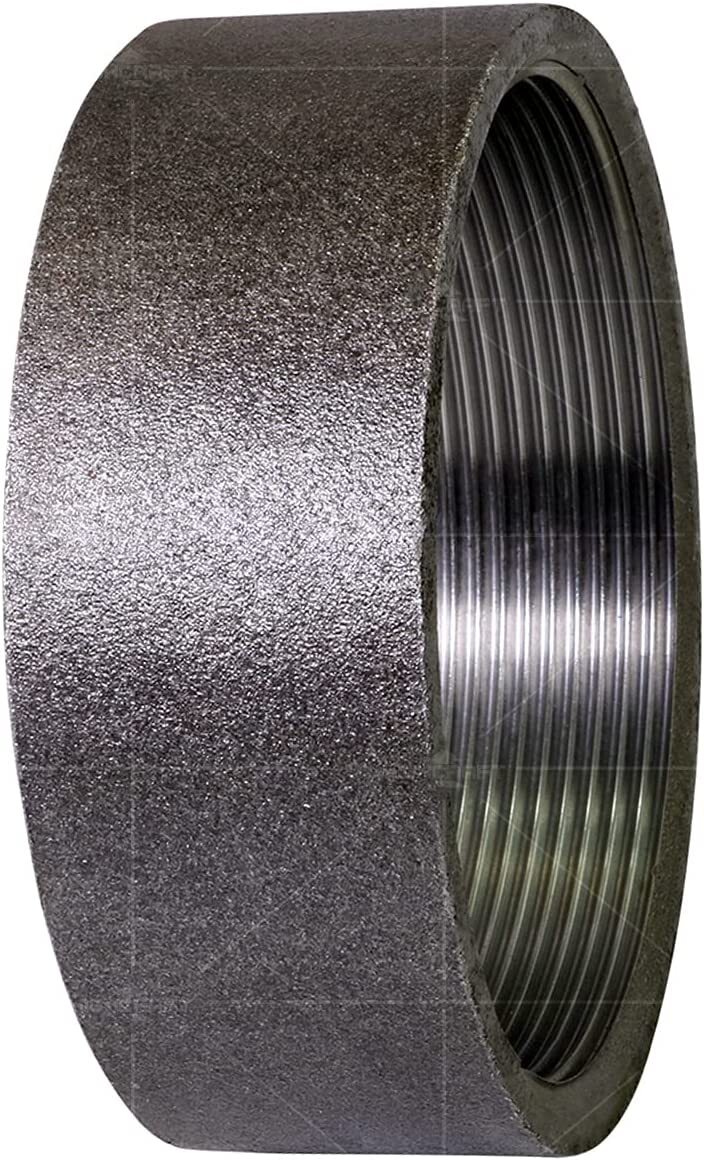 4" Black Merchant Steel Half Coupling with Female Connection