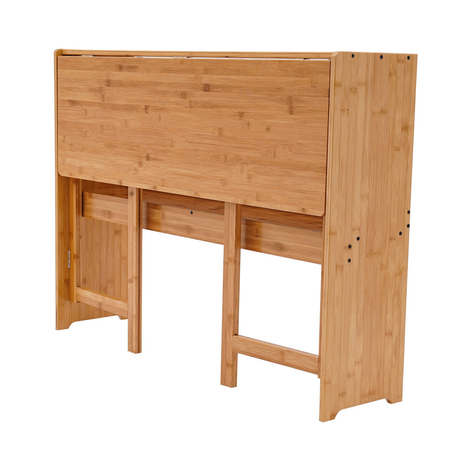 Folding Desk, Computer Desk with Bookshelf, Writing Desk for Student Office