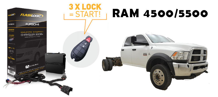 Flashlogic Remote Start for 2010 Dodge RAM 4500 Diesel w/Plug And Play Harness