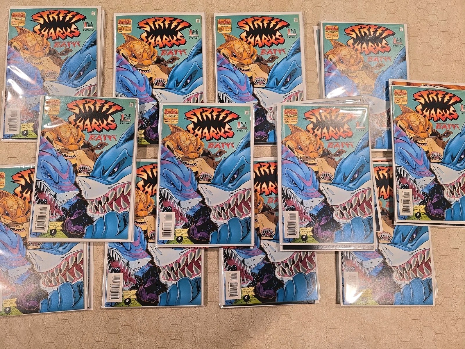 One Set Only! Street Sharks #1 2 3 Complete Mini Series & Vol. 2 #1 NM 1996