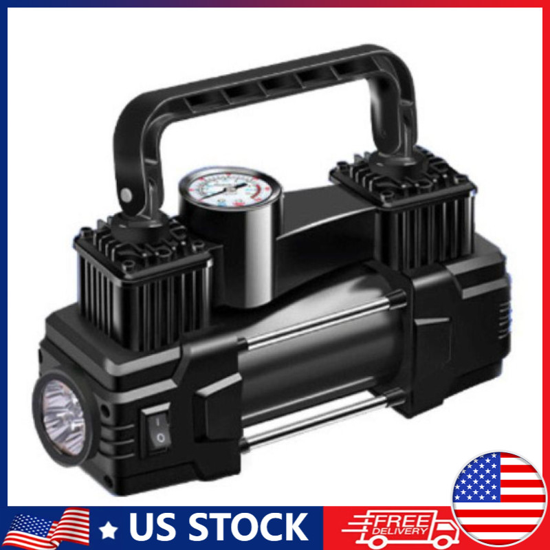 12V Heavy Duty With Portable Air Compressor Car Tire Inflator Electric Pump Auto