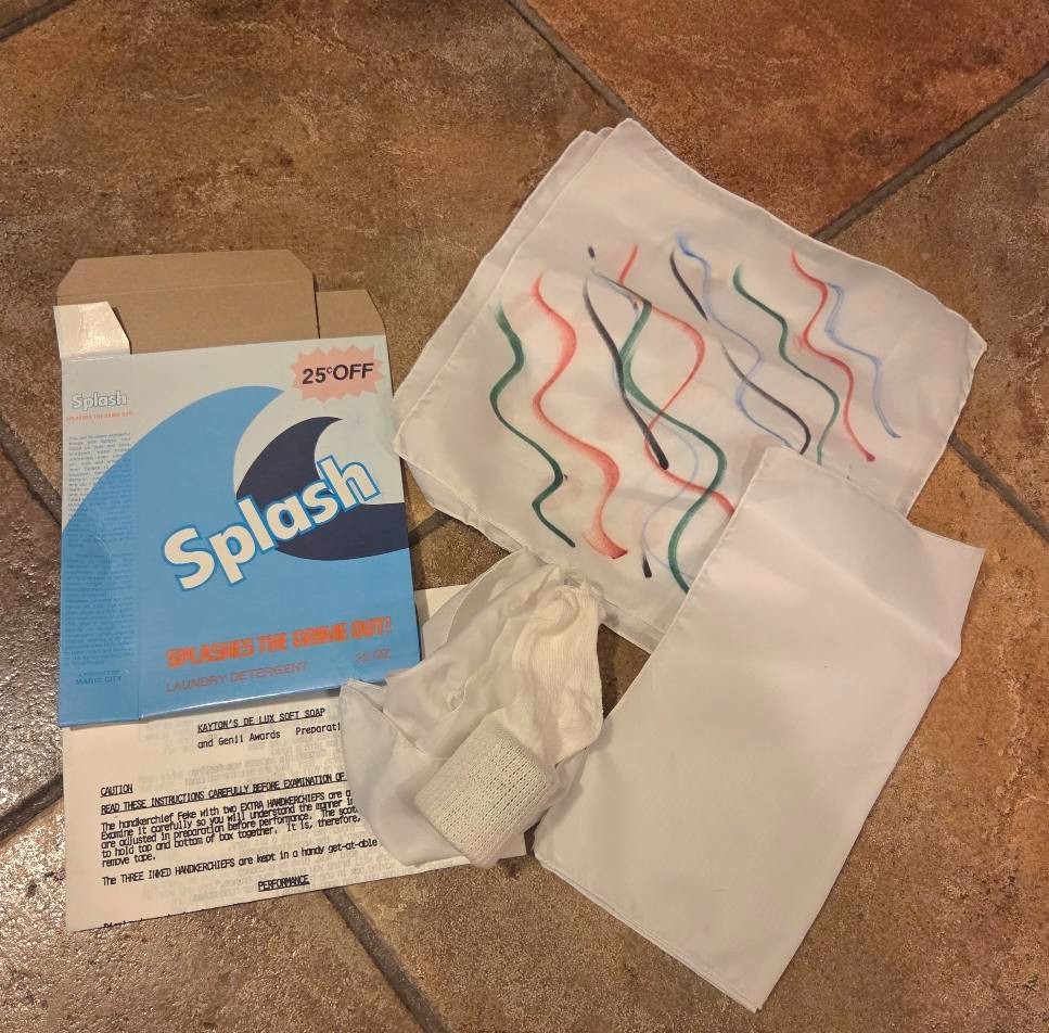 Soft Soap "Splash" (with silks) and Extra Boxes Magic Mentalism Tricks