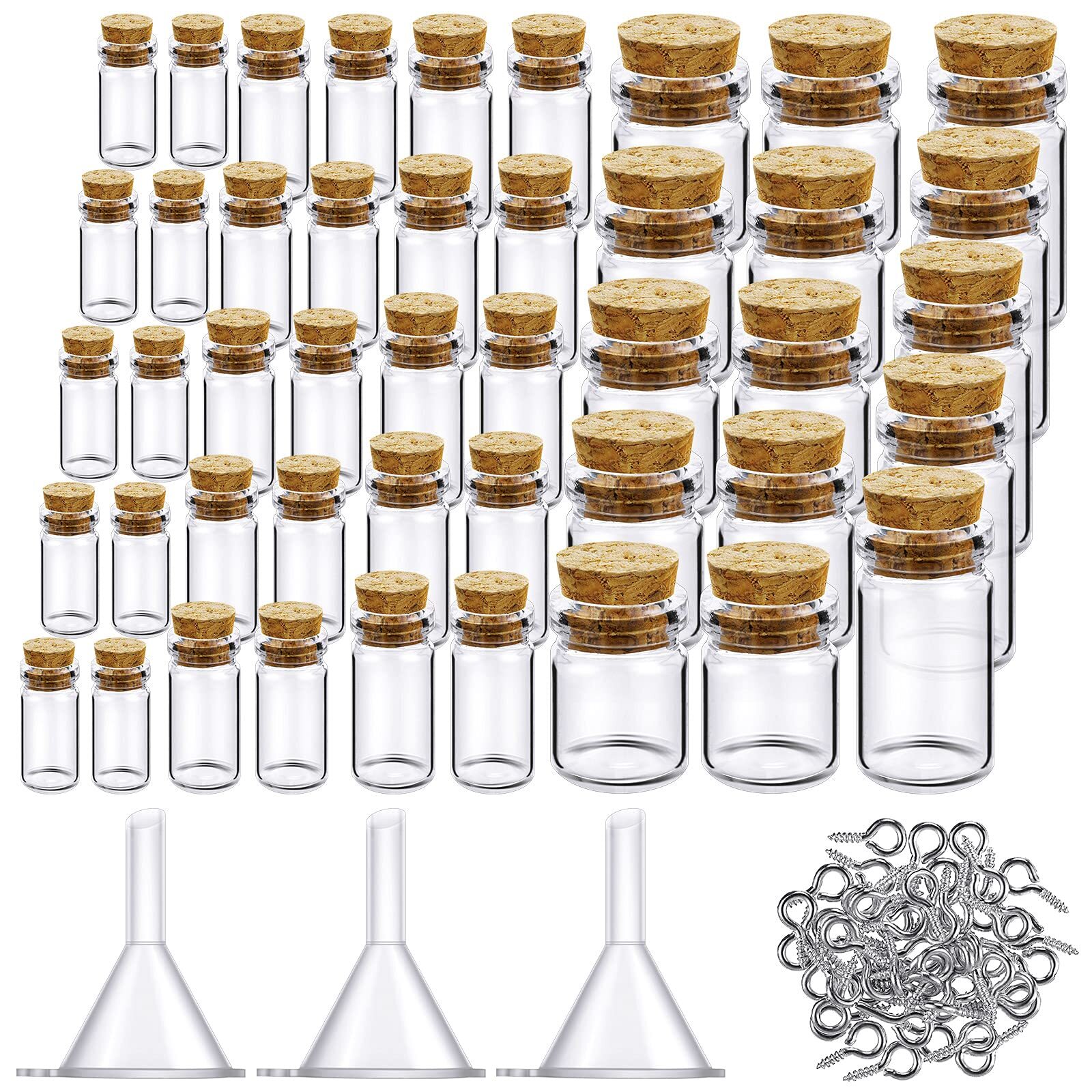 45 Pcs Mini Tiny Glass Jars Small Glass Bottles with Cork Stoppers Spell Jars...