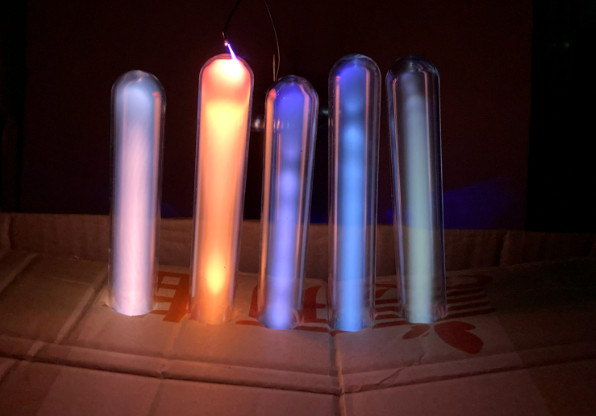 Noble Gas Glowing Tubes 5-Set He/Kr/Ar/Ne/Xe Physics Supplies Element Collection