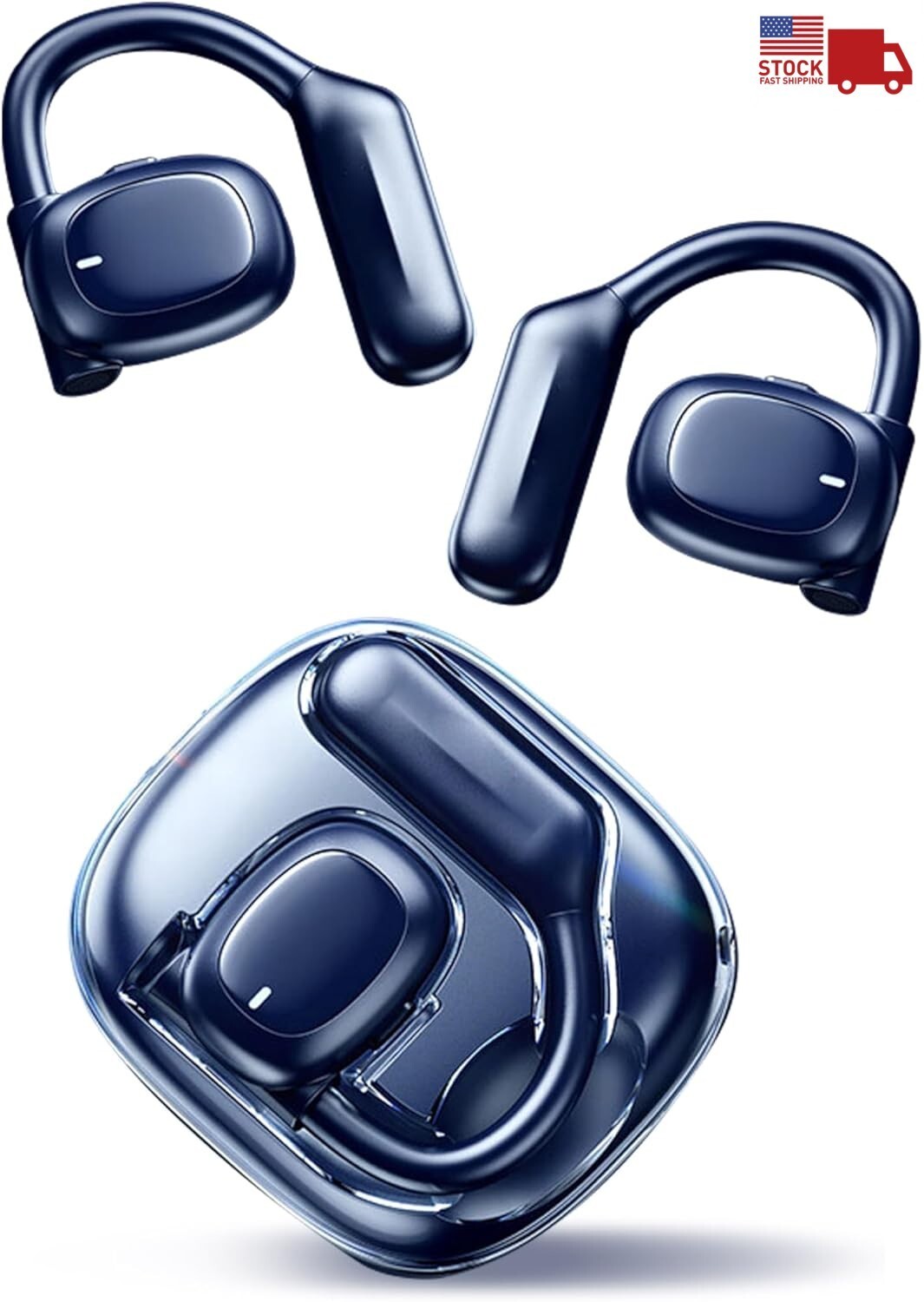 Open Ear Headphones Wireless Bluetooth Open Ear Sport Earbuds 48 Hrs Playtime