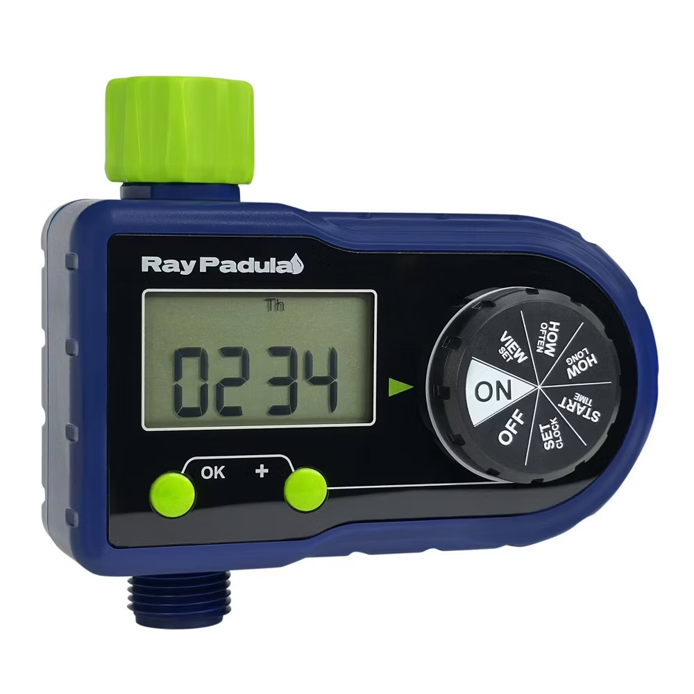 Ray Padula 1-Zone Electronic Sprinkler Timer: Digital Display