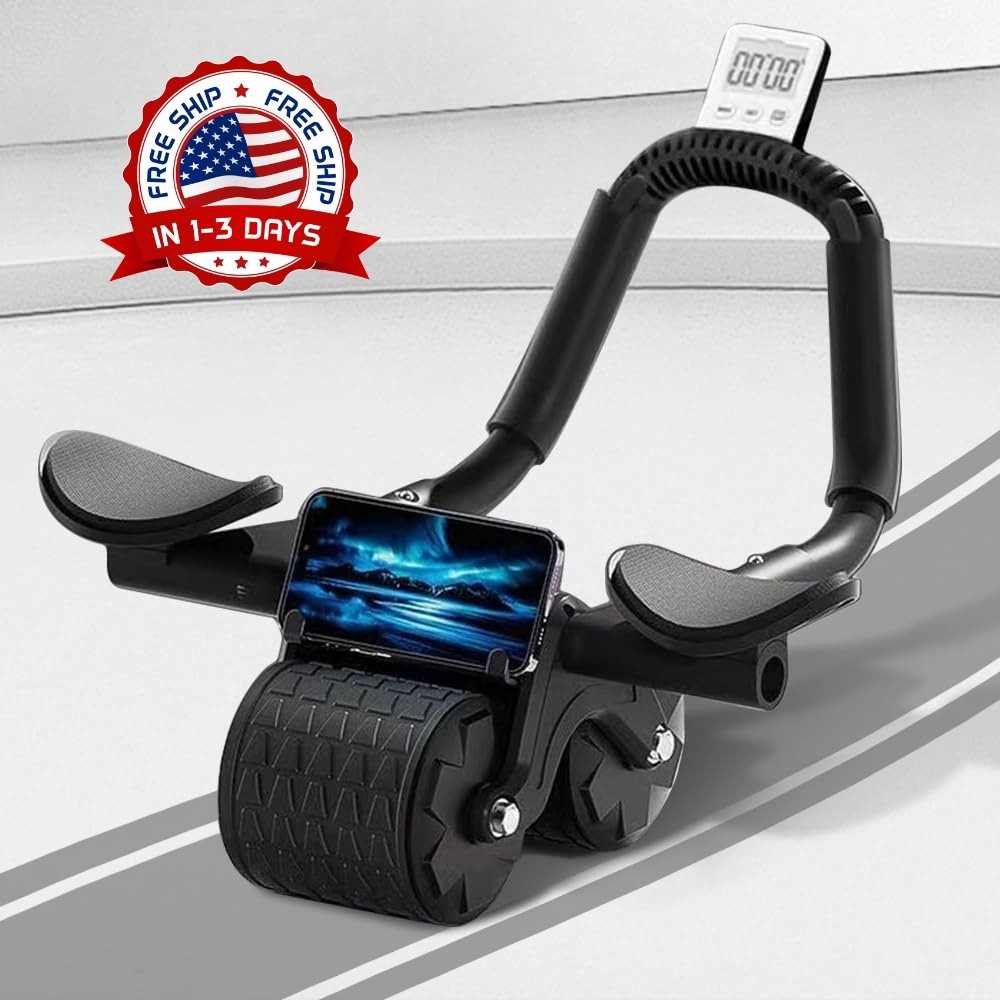 Rodillo para abdominales con temporizador y alfombrilla para rodillas NUEVO US
