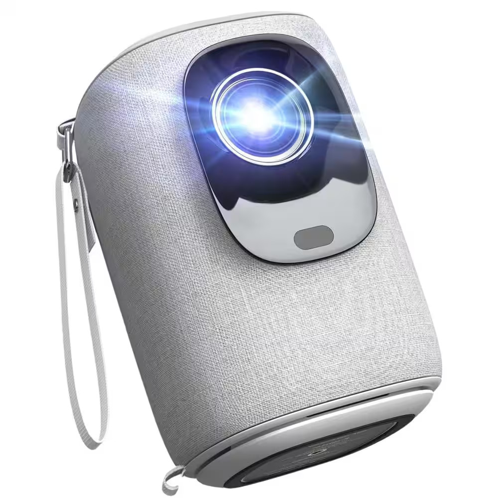 1920 X 1080 Full HD Wifi Bluetooth Mini Portable Projector with 9000-Lumens Hand
