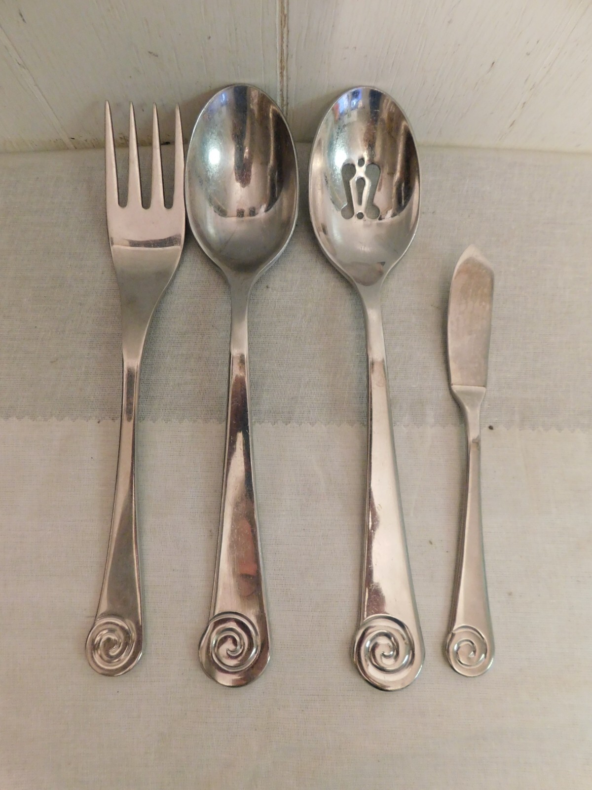 Robert Welch AMMONITE Serving Set stainless Steel 4 pc