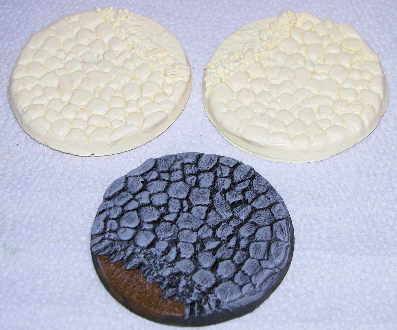COBBLESTONE Resin Game Bases ROUND 2-60mm, 3-50mm 1-80mm or 3-OVAL Bike Bases