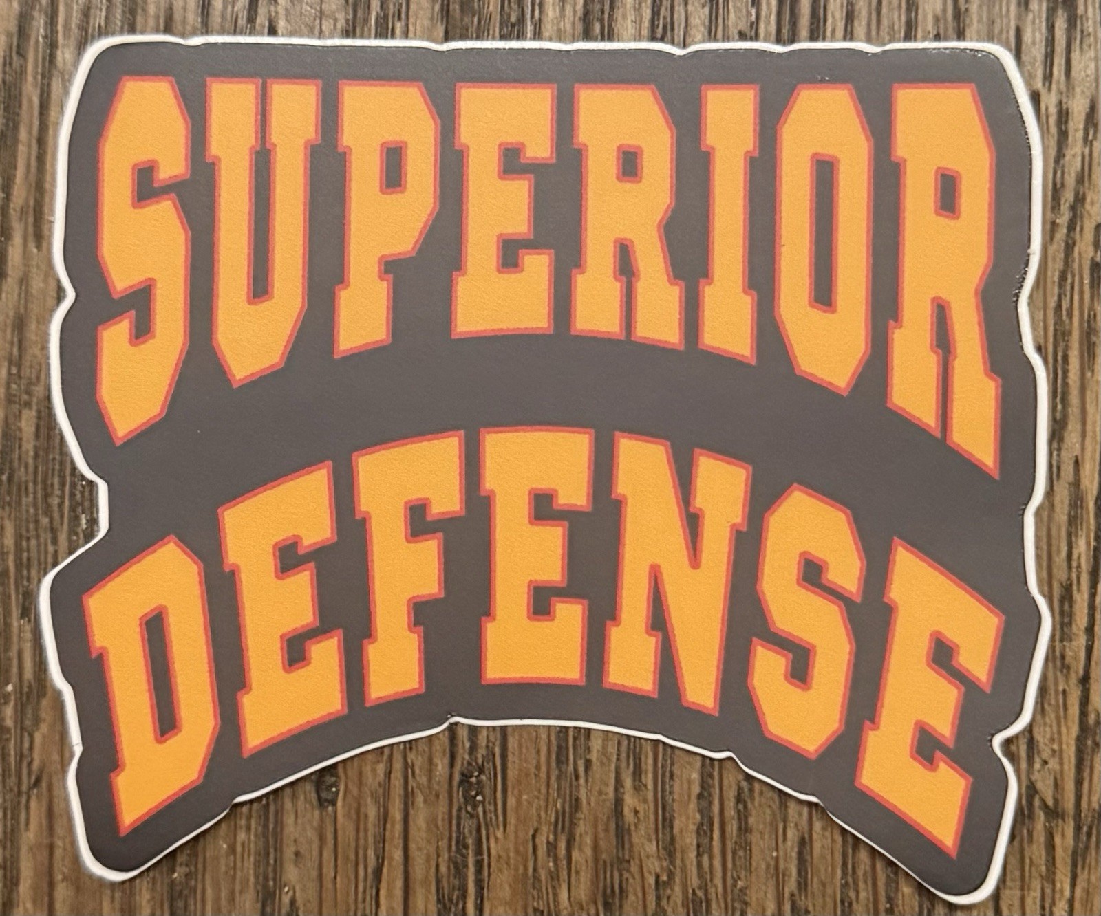 Superior Defense Supdef “Athletic” Red & Yellow Sticker